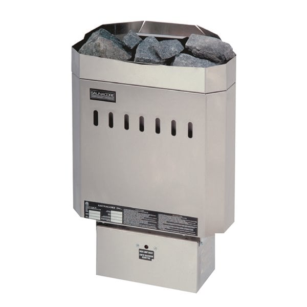 A Saunacore electric sauna heater